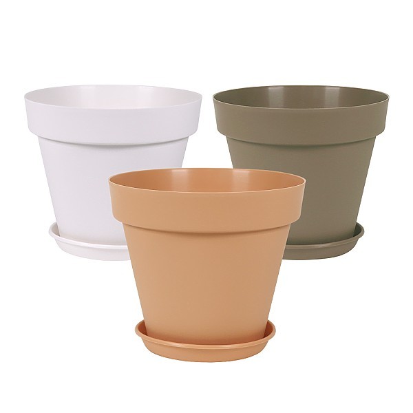 화분월드 베이직 플라스틱 토분 화분 + 받침 세트